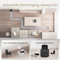 Robot intelligent pour animaux de compagnie Ebo Air 2 avec caméra HD 2K, recharge automatique, contrôle à distance par application pour la surveillance à domicile, jouet interactif et de mouvement