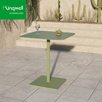 Meubles d'extérieur, tabourets de bar hauts en aluminium portables, table et chaises de bar de patio confortables, salon, hôtel, cour