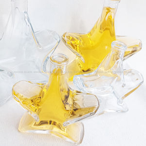 Bouteille à liqueur en <span class=keywords><strong>verre</strong></span> étoilé réutilisable personnalisée de 200 ml et 500 ml avec bouchon en liège, bouteille en <span class=keywords><strong>verre</strong></span> transparente pour whisky, vodka, gin, <span class=keywords><strong>rhum</strong></span> - Product Image 3