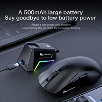 Smailwolf M3 无线游戏鼠标三模式 12000 DPI S205 65g RGB 6 按钮 适合 PC 笔记本电脑电子竞技玩家