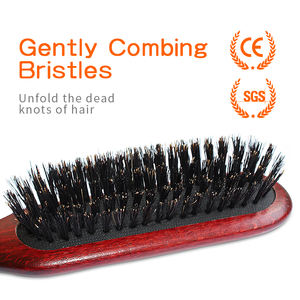 <span class=keywords><strong>Brosse</strong></span> démêlante pour animaux de compagnie, peigne en bois avec picots métalliques pour la perte de poils et le démêlage des animaux à poils longs (chiens et chats) - Product Image 3