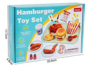 Juego de Juguetes de Madera de Pollo Frito para Niños 2026, Juguetes de Comida de Imitación, Hamburguesa de Comida Rápida con Papas Fritas, Juguetes de Cocina para Niños, CE - Product Image 5