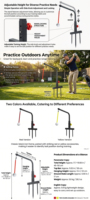 Kit d'entraînement complet pour le golf en intérieur avec tapis de frappe et support rotatif pour débutants