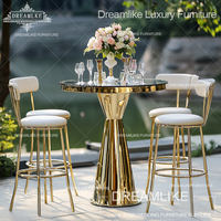 Chaise haute de bar moderne pour extérieur, idéale pour café, mariage, événement, avec structure métallique et assise en fil métallique