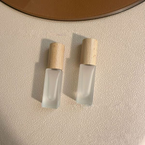 ขวดแก้วใสแบบม้วนฝาปิดทำจากไม้บีชวอลนัทใช้ใส่ลูกปัดแบบเดินได้ - Product Image 3