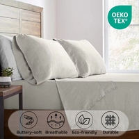 Ensemble de draps en bambou 100% sur mesure, 300 fils, taille personnalisée, ensemble de literie en bambou blanc taille Queen ou King