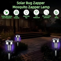 Lampe solaire de jardin 2 en 1 IP65 avec anti-moustiques LED, lampe anti-moustiques intérieure et extérieure pour la maison ou le bureau