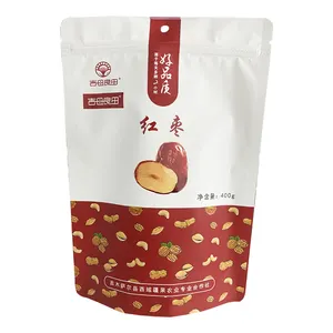Promozionale di alta qualità a buon mercato stampa personalizzata Logo Stand Up Pouch Zip datteri secchi sacchetto di imballaggio alimentare con cerniera