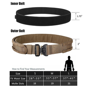 Cinturón Táctico Artex de Doble Capa con Liberación Rápida, Cinturón MOLLE de 1.75 Pulgadas de Ancho Interior y Exterior, Cinturón de Cintura Resistente - Product Image 2