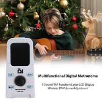 Métronome électronique DK avec haut-parleur Bluetooth, écran LCD rechargeable, métronome vocal pour mini piano, guitare, batterie