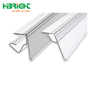 Customized Length <b>PVC</b> Shelf Edge Label Holder <b>Strips</b> for Wood Shelves and Metal Racks - Product Image 1
