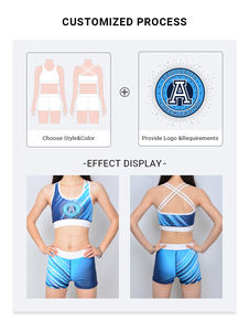 顶级品质新款啦啦队舞蹈练习穿蓝色啦啦队女孩服装 - Product Image 3