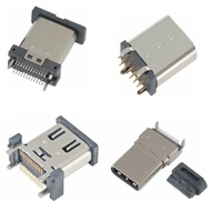 Conector Hembra USB 2.0 Tipo B, Jack DIP Horizontal de 90 Grados