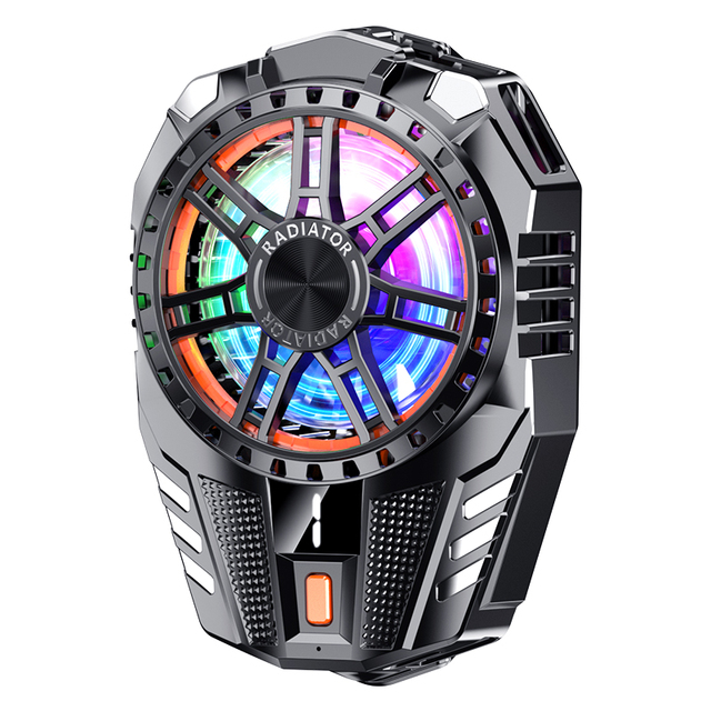 X119 RGB Cooling Fan Semiconductor Gaming Mobile Phone Cooler Three-Speed Adjustment Retractable Clips Refrigeration Radiator