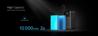 Batterie externe portable 2-en-1 45W 20000mAh avec câble intégré Type-C, charge rapide, écran LCD, pour ordinateur portable et téléphone, compacte, sûre, bon prix