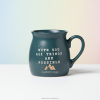Ensemble de tasses à café en céramique avec logo personnalisé, citation inspirante, religieuse, en grès, tasse à thé au lait avec poignée pour la maison, le bureau, cadeau