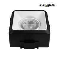 Plafonnier encastré LED en plastique ABS PVC blanc et noir pour plafond tendu, matériau plastique GX53