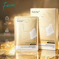 Masque pour le cou 24K Or & Rose, Infusion d'Or de Luxe OEM, Raffermissant de Précision, Liftant et Éclaircissant pour le Décolleté