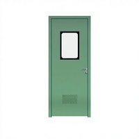 Porte hygiénique en acier pour salle blanche, usage médical, pour hôpitaux, laboratoires et salles blanches pharmaceutiques