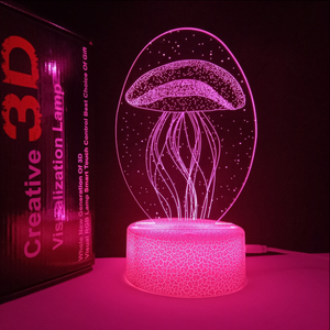 Lámpara de mesa con Interruptor táctil LED de cambio Gradual de 7 colores personalizada, USB lámpara de mesa, ilusión de medusas moderna, dormitorio nocturno, Hotel, 5V eléctrico - Product Image 2