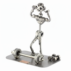 Elegante escultura de metal contemporánea con curvas artísticas, perfecta para apartamentos modernos e interiores minimalistas - Product Image 1