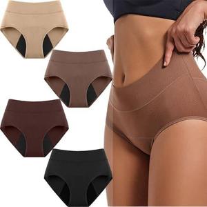 <span class=keywords><strong>Culotte</strong></span> de bain pour femme à taille haute, 4 couches, anti-fuite, absorbante, en nylon, avec fonction de séchage rapide pour les règles estivales - Product Image 4