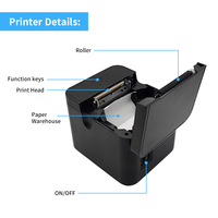 Imprimante thermique de reçus de bureau 2 en 1 en gros, compatible avec Android, iOS, Windows, papier thermique