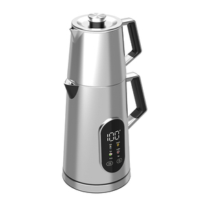 Hotsy thiết bị điện thông minh 1.7L + 1L Thổ Nhĩ Kỳ trà Maker hai lớp thép không gỉ ấm và ấm trà Ấm đun nước điện - Product Image 5
