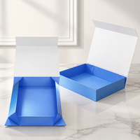 Boîte cadeau rigide en papier de luxe haut de gamme avec logo personnalisé, couvercle magnétique en carton, forme de livre, aimant pliable, pour vêtements et chaussures