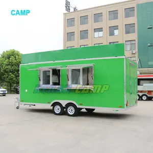 Camion de restauration rapide mobile personnalisé pour café, glace, café, barbecue, concession entièrement équipée, remorque de kiosque de restauration en plein air