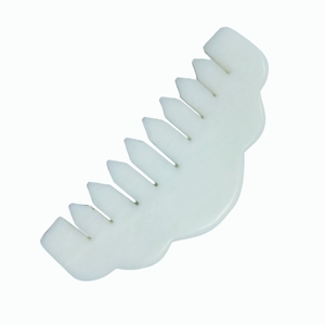 หวีขูดหนังศีรษะหยกซิ่วหยานสีขาวธรรมชาติ 100% - Product Image 5