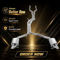 Compatible avec Audi A6/A7 C7 3.0T, échappement électronique à soupapes avant, intermédiaire et arrière, en acier inoxydable, double ou simple sortie, mise à niveau professionnelle