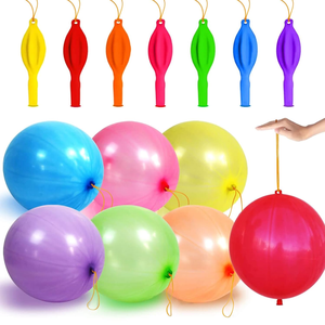 Ballons à poinçonner colorés en gros avec élastique, jouet de <span class=keywords><strong>jeu</strong></span> pour enfants, ballons à poinçonner en vrac pour décoration de fête et cadeau - Product Image 1
