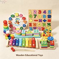 Jouets en bois pour l'éveil et le développement intellectuel des bébés, pour enfants de 1 à 3 ans, garçons et filles, cadeaux éducatifs