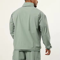 Veste coupe-vent rétro en nylon pour homme, style décontracté, grande taille, fermeture éclair, coupe ample, veste de sport d'extérieur