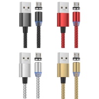 Câble de charge rapide USB Type C magnétique tressé en nylon 3-en-1, câble de synchronisation de données multi-usages pour ordinateur, câble de charge pour téléphone