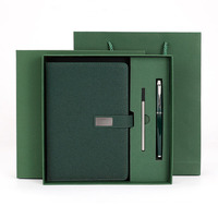Carnet en cuir PU personnalisé avec logo de marque pour cadeaux, vente en gros, papeterie scolaire, ensemble de livres reliés avec stylo et recharge