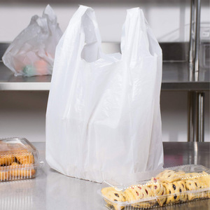 Sac de T-shirt Sac d'emballage de pe pour les sacs à provisions transparents de PE de supermarché - Product Image 5