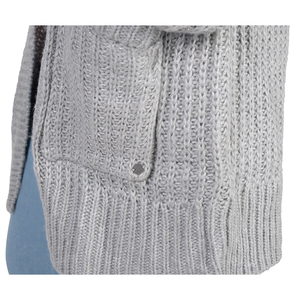   Cardigan brodé Adidas pour femme, gris clair, taille S, décontracté, court, avec boutons décoratifs, pour le printemps et l'automne - Product Image 4