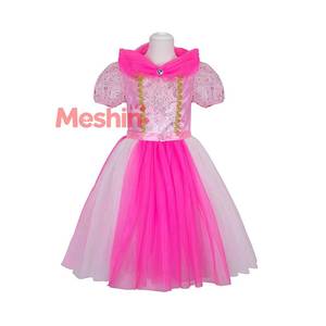 Costume de fête d'anniversaire pour filles MS Pretty Girls, robe de princesse en dentelle et tulle, style Belle au bois dormant - Product Image 1