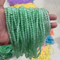 Perles rondes en verre de 8 mm, couleurs dégradées, imitation jade, perles DIY