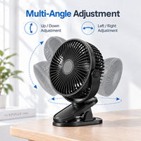 Nouveau ventilateur portable à clipser, alimenté par USB 5V, silencieux, vent puissant, pliable, télescopique, mini ventilateur pour poussette de bébé, utilisation en extérieur, en voiture