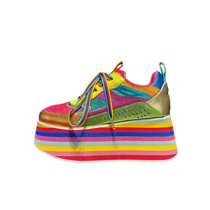 Zapatos Casuales de Primavera y Otoño para Mujer, Estilo Europeo, Nuevos, de Cuero Genuino, con Plataforma y Suela Gruesa, con Cordones, que Aumentan la Altura - Product Image 4