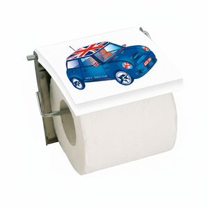 Portarotolo MSV 'Mini' in acciaio inossidabile, blu, 13 x 15 x 11,5 cm - Product Image 2