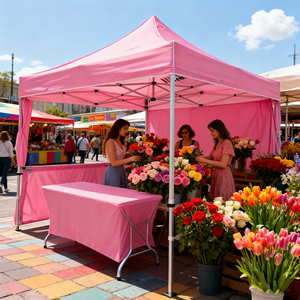 Preisgünstiger Lebensmittel-Verkaufsautomat Maßgefertigter Werbe-Messestand Tragbarer Aufsteller Bedruckte Zelte Pop-up Robuster Gewerblicher Pavillon - Product Image 2