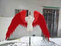 Ailes noires d'Halloween Grandes plumes Ailes d'ange pour adulte Ailes d'ange Costume pour décoration Accessoires photo