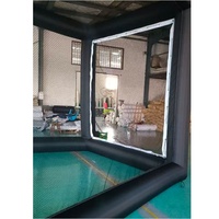 Cage d'entraînement de golf et de baseball portable personnalisée, simulateur de baseball gonflable avec projecteur et filet de protection