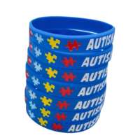 Bracelets en silicone pour la sensibilisation à l'autisme, bracelets pour l'autisme
