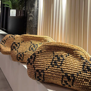 Bolsas de Paja Personalizadas con Diseño Bohemio, <span class=keywords><strong>Bolsa</strong></span> de Regalo con Estampado Personalizado, <span class=keywords><strong>Bolsa</strong></span> de Almacenamiento Pequeña para Verano, Forma de Almohada - Product Image 5