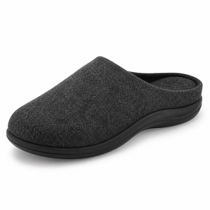 <span class=keywords><strong>Pantofole</strong></span> da casa in feltro effetto lana, a punta chiusa, con suola antiscivolo in EVA e soletta morbida imbottita, ideali per l'inverno e per gli ospiti - Product Image 1